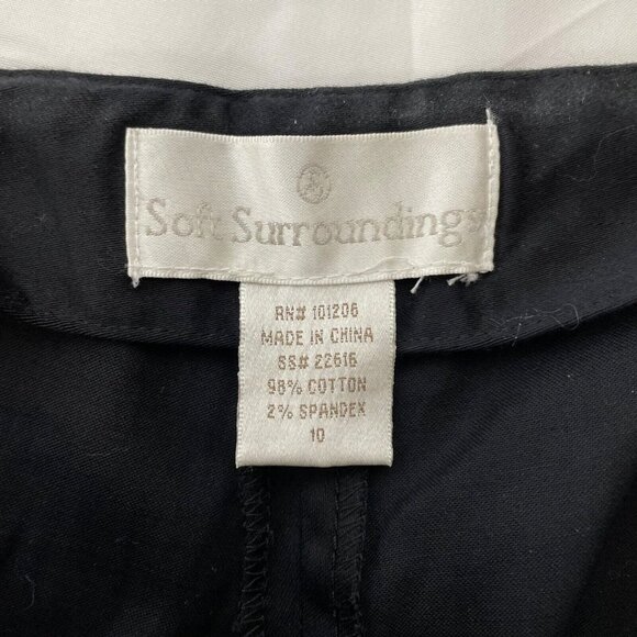 Soft Surroundings Black Ankle Zipper Pants Size 10 Women’s - Picture 4 of 8
